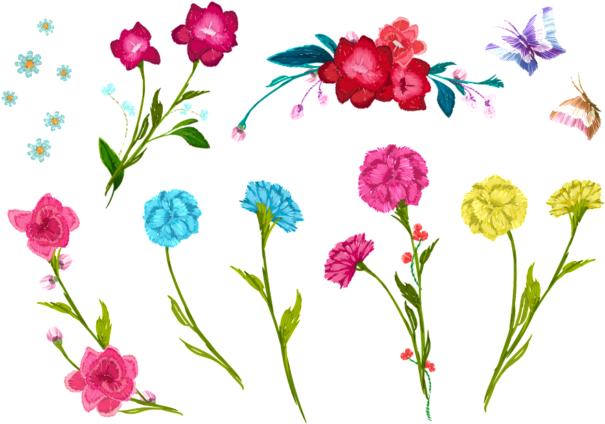 Fresh Flower Vector Decorative Vector - Illustration (1024x705), Png Download