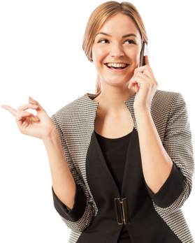 Plans - Girl On Phone Png (570x347), Png Download