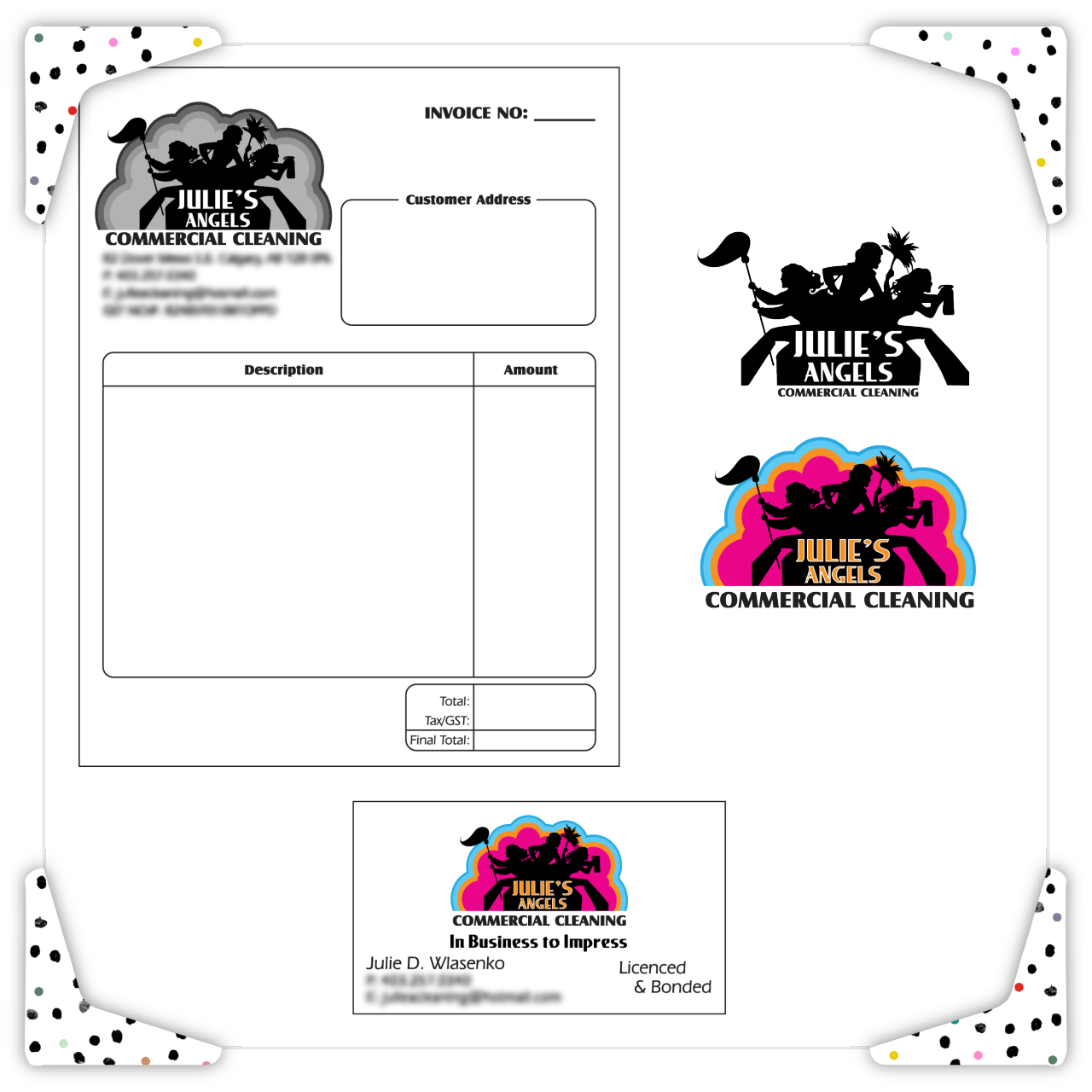 Julie's Angels Commercial Cleaning Logo, Business Cards - Commercial Cleaning (1280x1280), Png Download