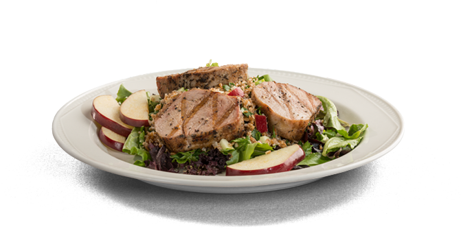 Seasoned Pork Tenderloin Salad • View Recipe • - Beef Tenderloin (670x360), Png Download