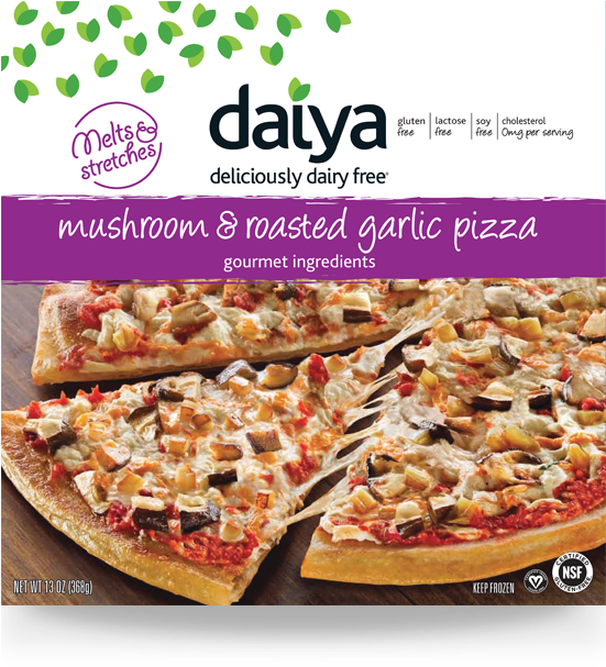 Daiya Mushroom & Garlic Pizza $9 - Frozen Food Packaging Vegan (550x700), Png Download