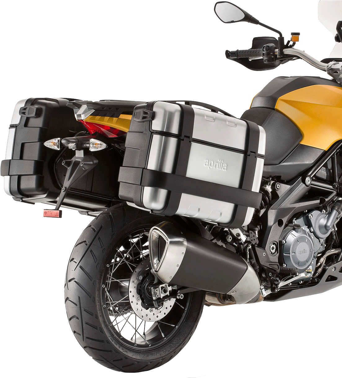 Easy Climb On Board And A Comfortable Ride - Aprilia Caponord 1200i (1127x1219), Png Download