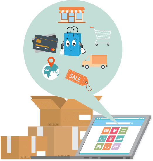 App Description - Online Shopping (523x550), Png Download