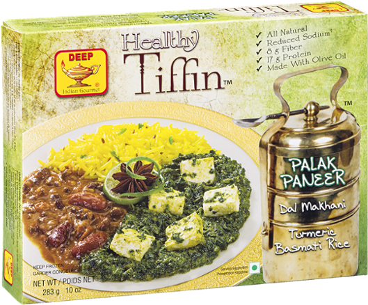 Deep Healthy Tiffin Palak Paneer Dal Makhani Turmeric - Frozen Deep Tiffin (600x600), Png Download