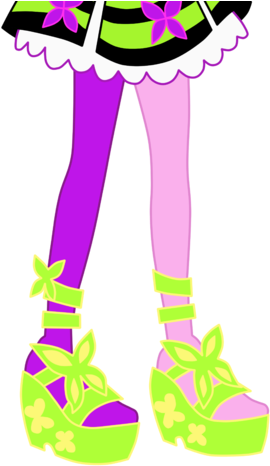 Fluttershy's Concert Shoes - Fluttershy Rainbooms Outfit (353x479), Png Download