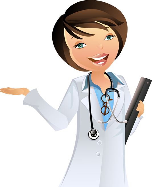 Collection Of Female Png High Quality - Female Doctor Cartoon Png (534x657), Png Download