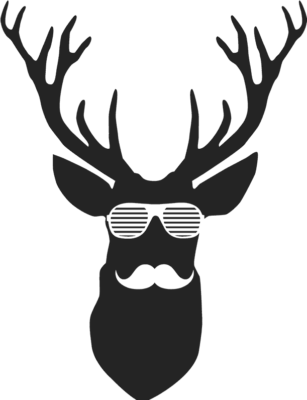 Hipster Deer Rubber Stamp - Png Hipster (800x800), Png Download