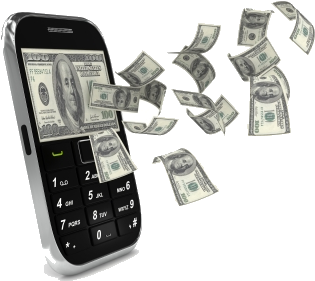 When To Send That Email It's Everywhere These Days - Money Coming Out Of Phone (400x300), Png Download