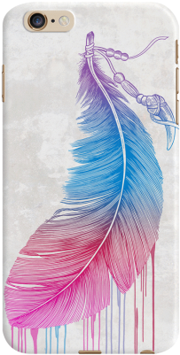 Dailyobjects Rainbow Feather Case For Iphone 6 Plus - Colors Of A Feather (400x400), Png Download