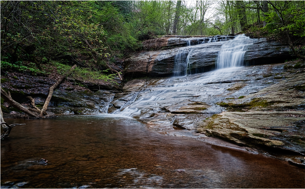 Alcovy Lower Waterfall, Gwinnett County - Atlanta (1000x750), Png Download