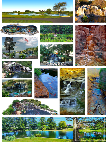 -ponds & Waterfalls - Fish Pond (420x561), Png Download
