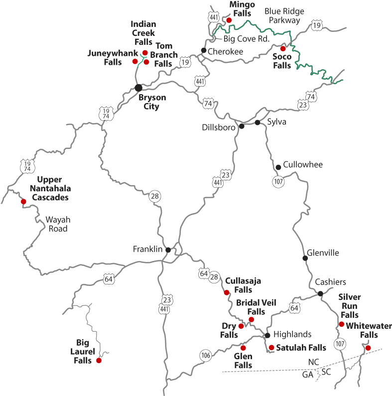Waterfalls In The North Carolina Smokies - North Carolina (803x822), Png Download