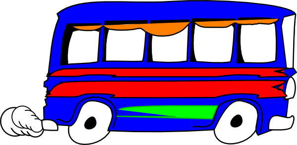 Blue Bus Svg Clip Arts 600 X 293 Px (600x293), Png Download