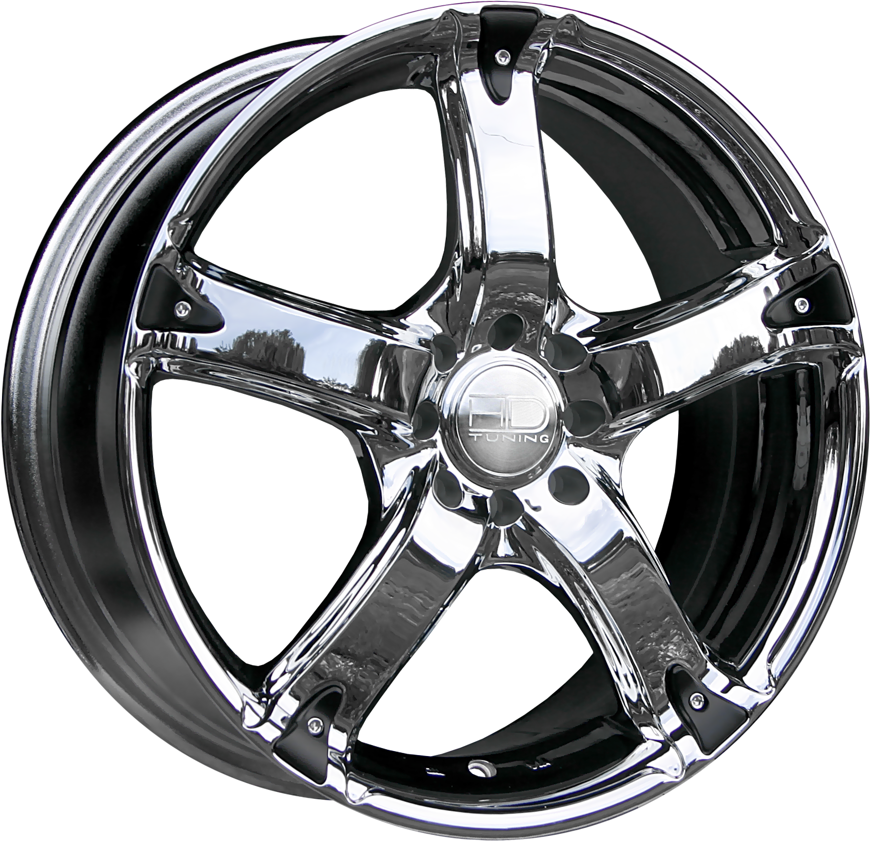 Hd Wheels Smoke Chrome Plated - Rim (1876x1804), Png Download