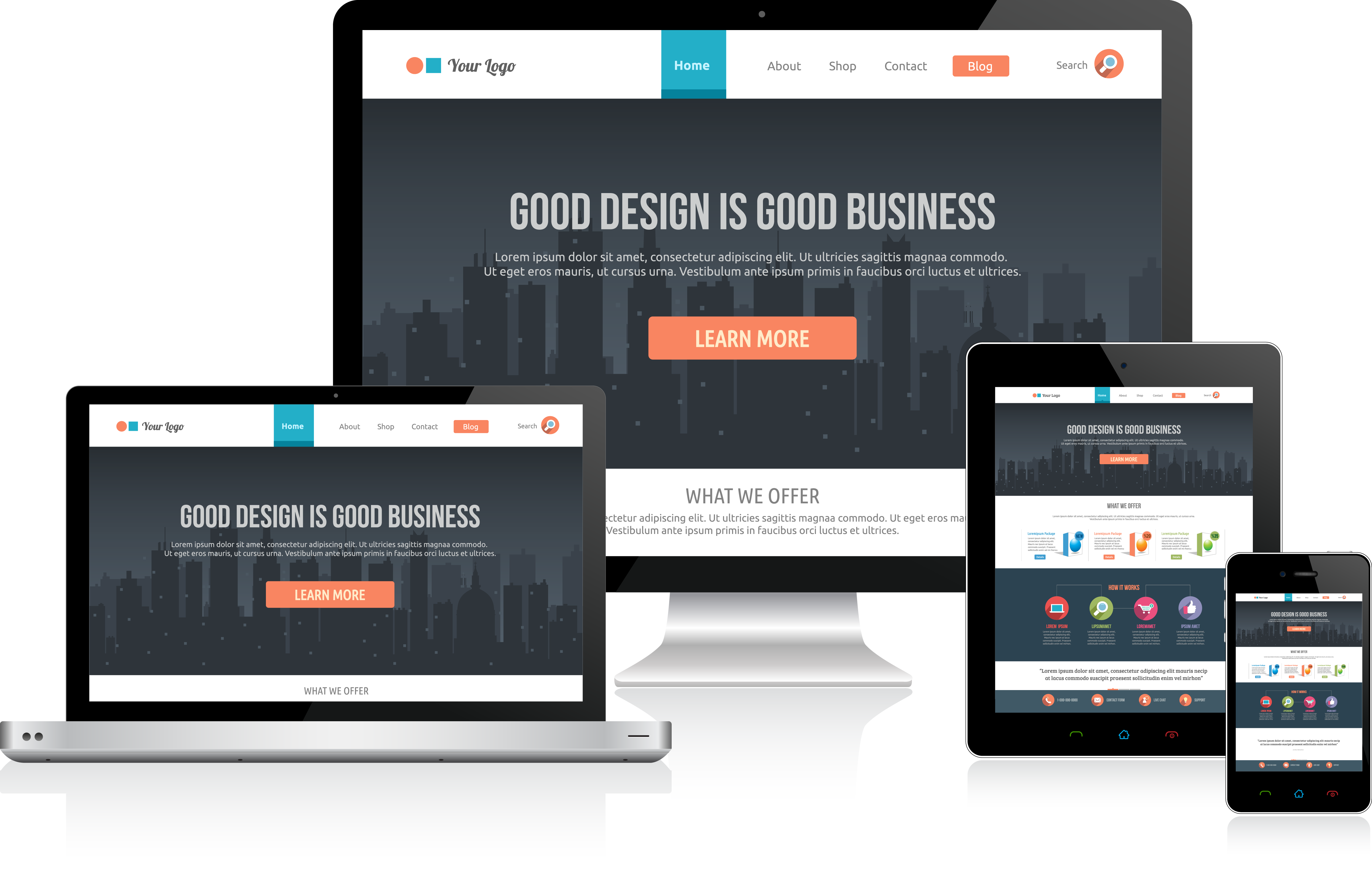 Responsive Webdesign (4974x3187), Png Download