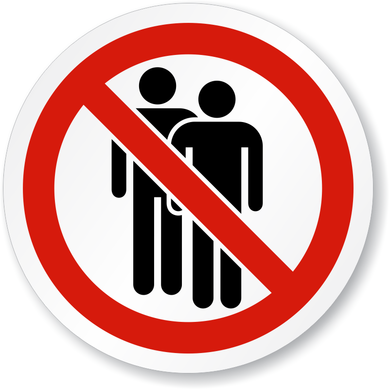 No People Sign - No Tirar Basura En La Vía Pública (800x800), Png Download