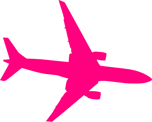 Small - Pink Airplane Png (600x485), Png Download