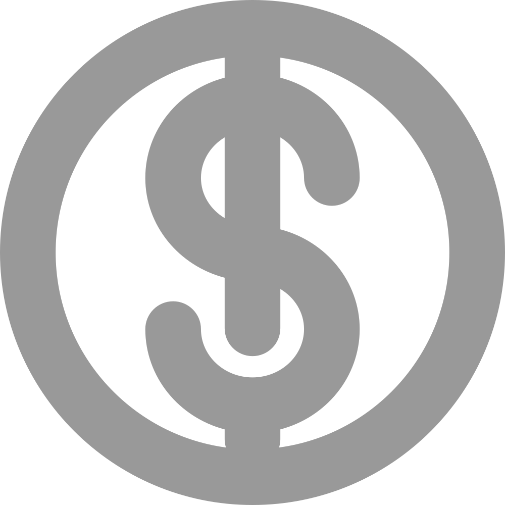 Dollar Sign Dark Grey - Dollar Logo In Png Format (1000x1000), Png Download