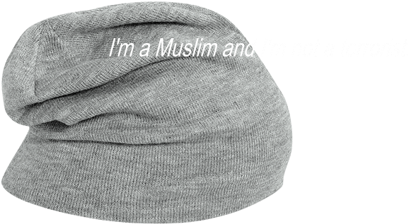 I'm A Muslim And I'm Not A Terrorist - Aloha Slouch Beanie Hat Hawaii Quote Stitched Stitch (596x450), Png Download