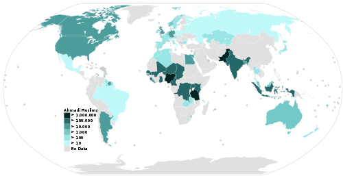 World Ahmadi Muslim Population - Many Ahmadis In The World (500x257), Png Download