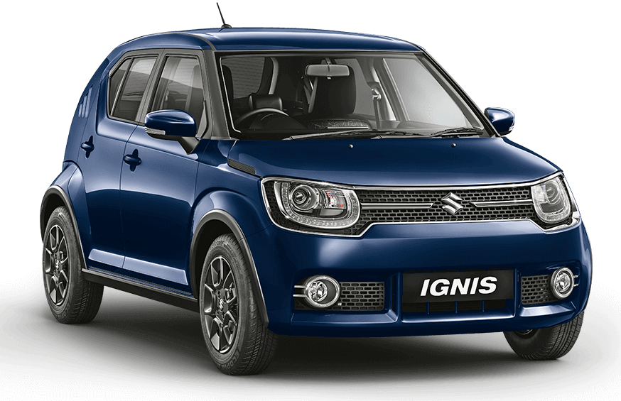 Awesome Book A Test Drive Today Ignis Car Exterior - Ignis Tinsel Blue Vs Nexa Blue (874x565), Png Download
