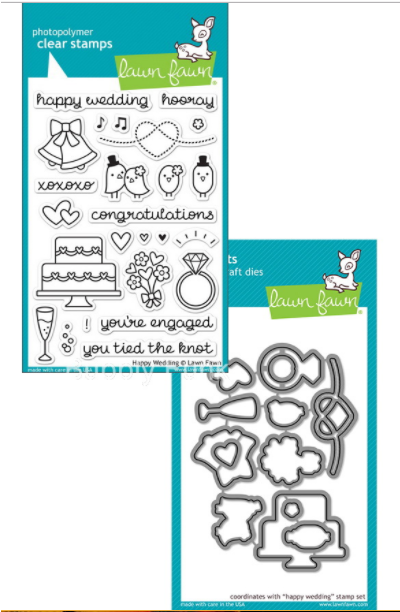 1 - Lawn Fawn - Lawn Cuts Dies - Happy Wedding Lf888 (611x611), Png Download