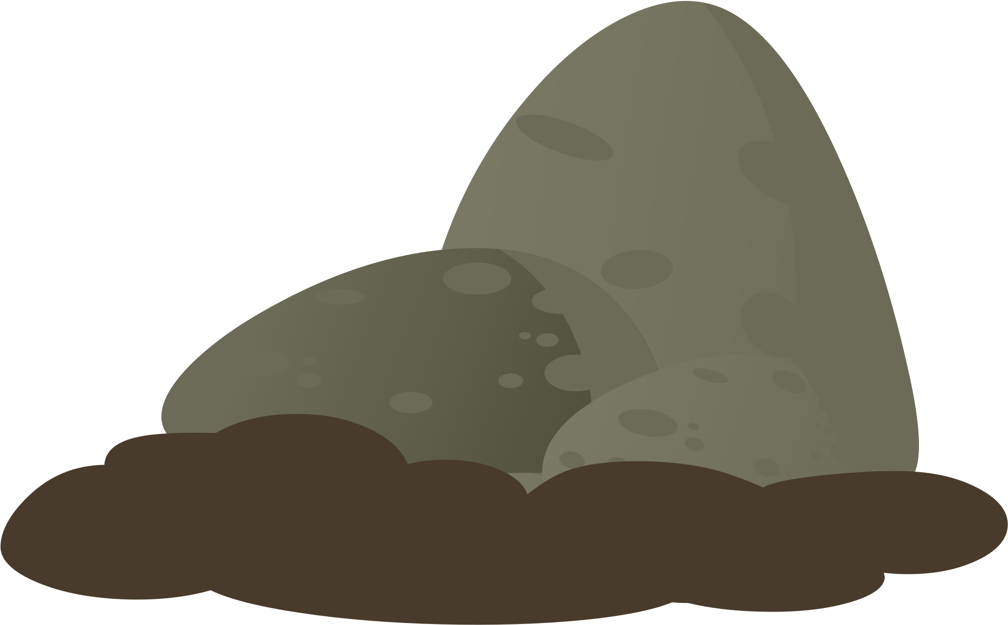 The Stone Cliparts - Stone Clip Art Png (2400x1260), Png Download
