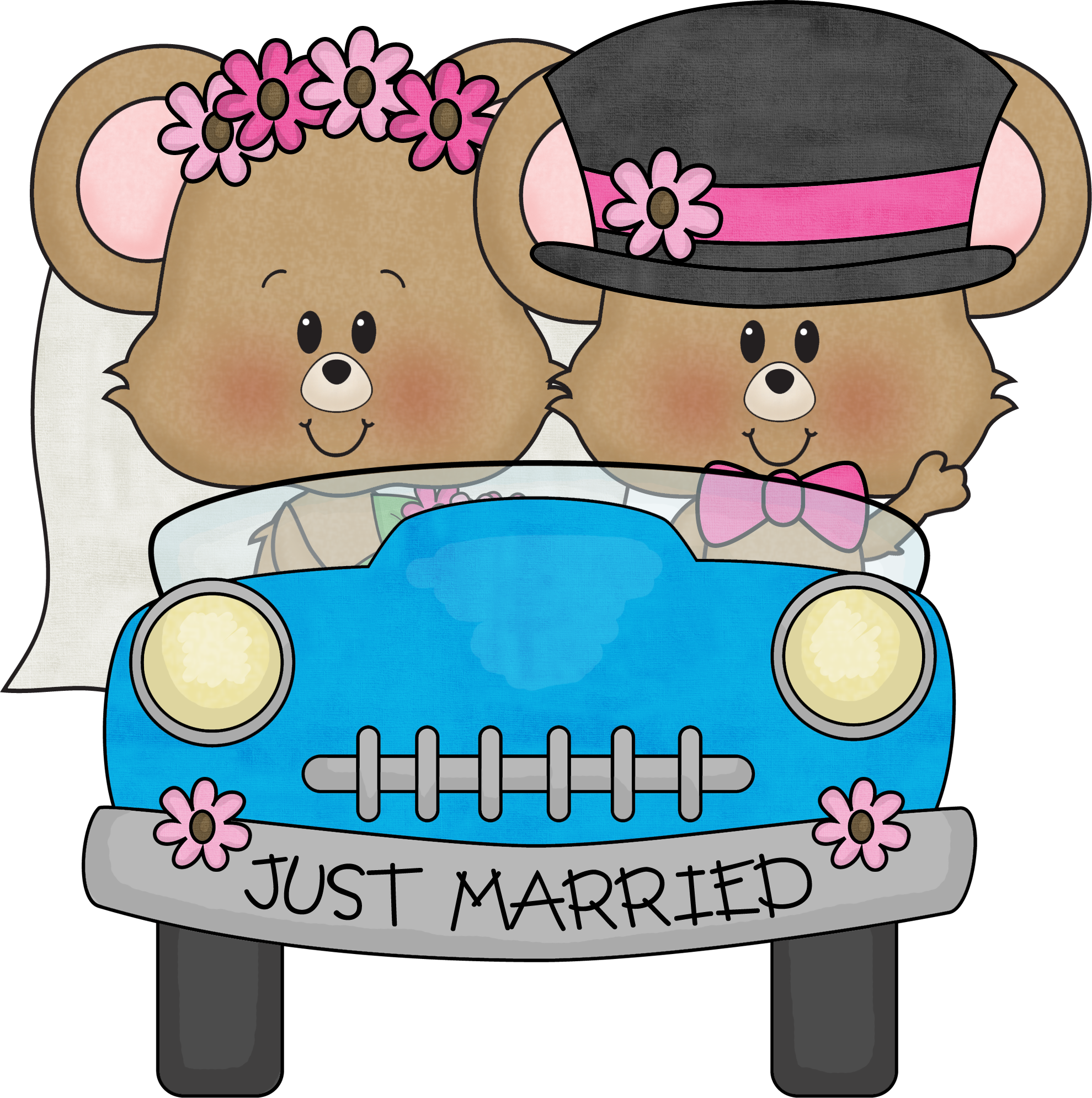 Just Married - Just Married Clipart Png (1979x1990), Png Download