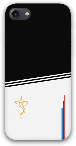 Ganesh With Splicing Black Iphone 7 Mobile Case - Mobile Phone (600x600), Png Download