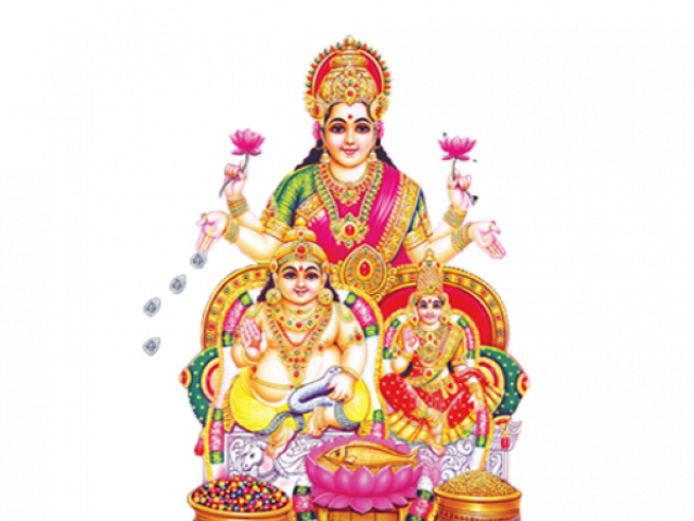 Lakshmi Png Transparent Images - Lakshmi Kubera (640x480), Png Download
