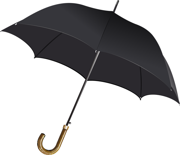 Black Pvc Umbrella - Umbrella Png (500x430), Png Download