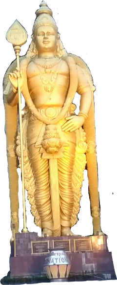 Murugan Muruga முருகன் தெய்வம் கடவுள் - Batu Caves (240x583), Png Download