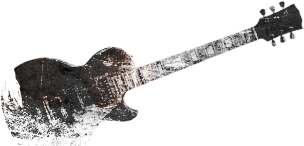 Rock Black Guitar Png (592x284), Png Download