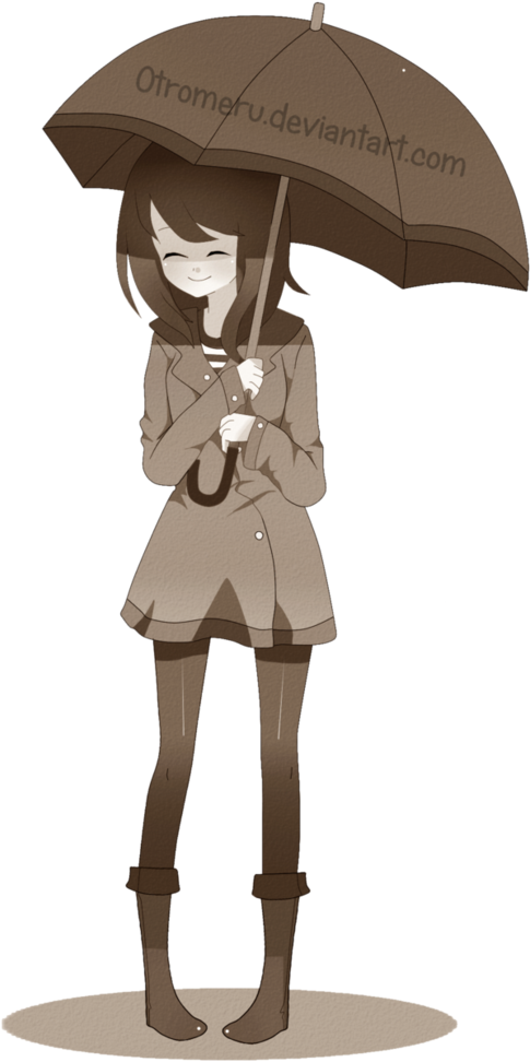Under My Umbrella By Otromeru On Deviantart Royalty - Rain (730x1095), Png Download