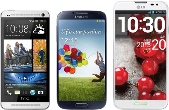 Samsung Galaxy S4, Lg Optimus G Pro, And Htc - Rnd Accessories 3 Screen Protector Anti-fingerprint (614x400), Png Download