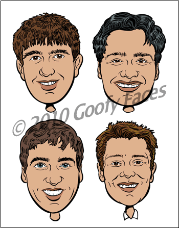 Color Caricature By Email - San Francisco (446x446), Png Download