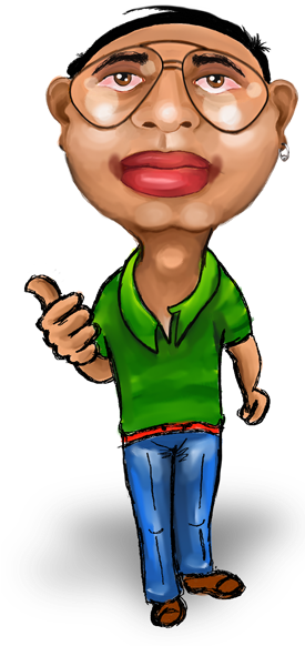 Full Body Caricature - Logo (274x599), Png Download