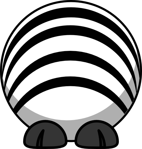 Caricature Bodies Without Heads Png - Cartoon Zebra (570x598), Png Download