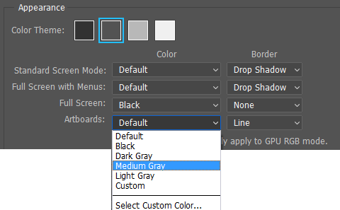 Photoshop Artboards Appearance Options - Zeichenflächen Photoshop (480x297), Png Download