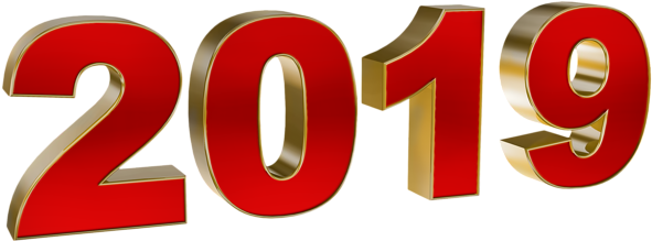 2019 New Year Text Png - 2019 Png (600x228), Png Download