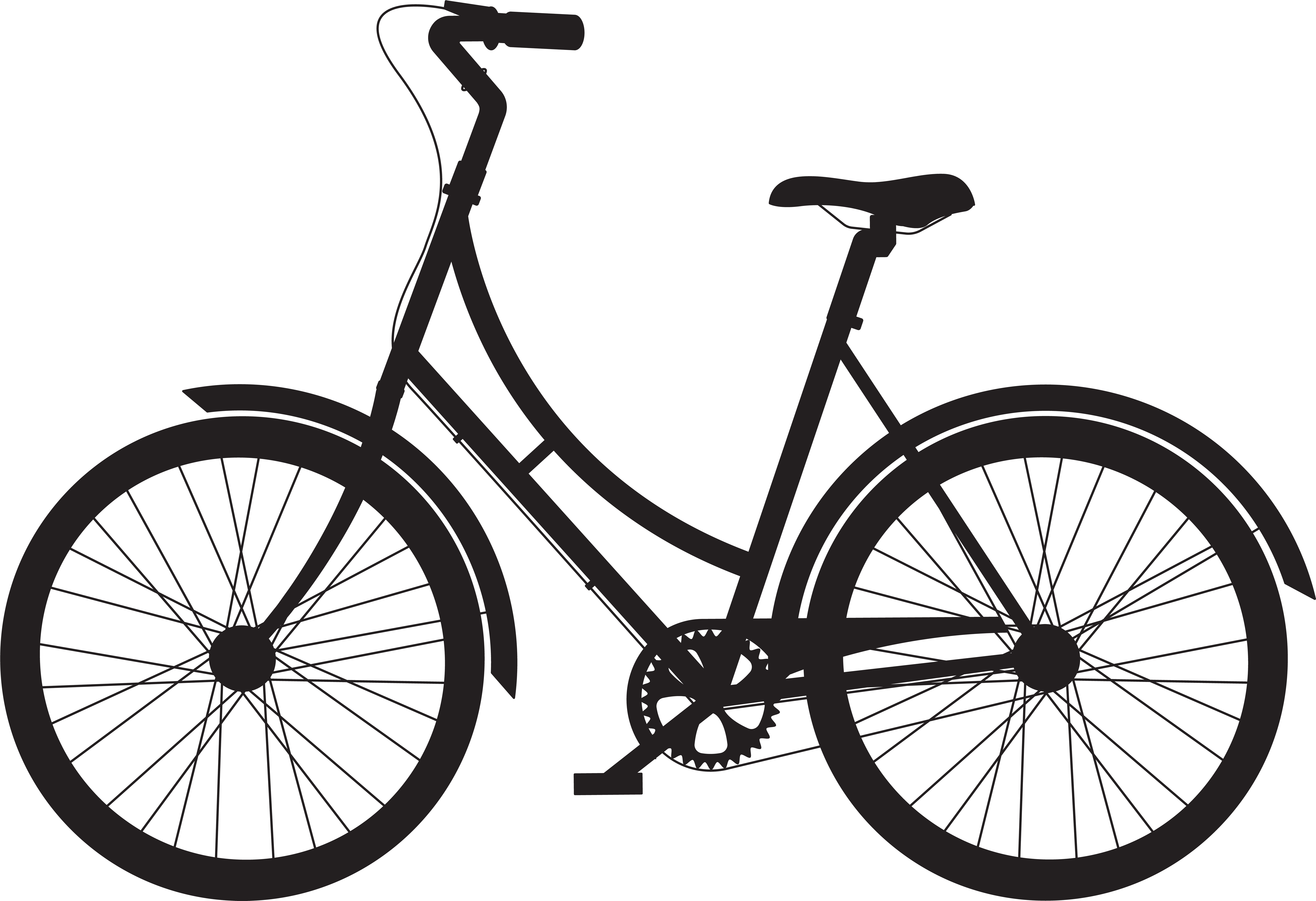 Bicycle Png Clip Art Gallery Yopriceville High - Bicycle Silhouette Png (8000x5473), Png Download