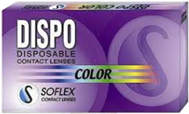 2 Monthly Lenses - Soflex Color Lenses Dispo (440x400), Png Download