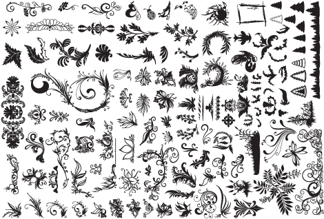 Floral Elements Vector Pack From Deviantartist Mygraphics-ru - Floral Design (480x320), Png Download