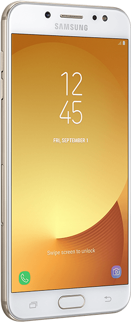 Samsung Galaxy J7 Plus 32 Gb Gold Right-perspective - J7 Pro (710x710), Png Download