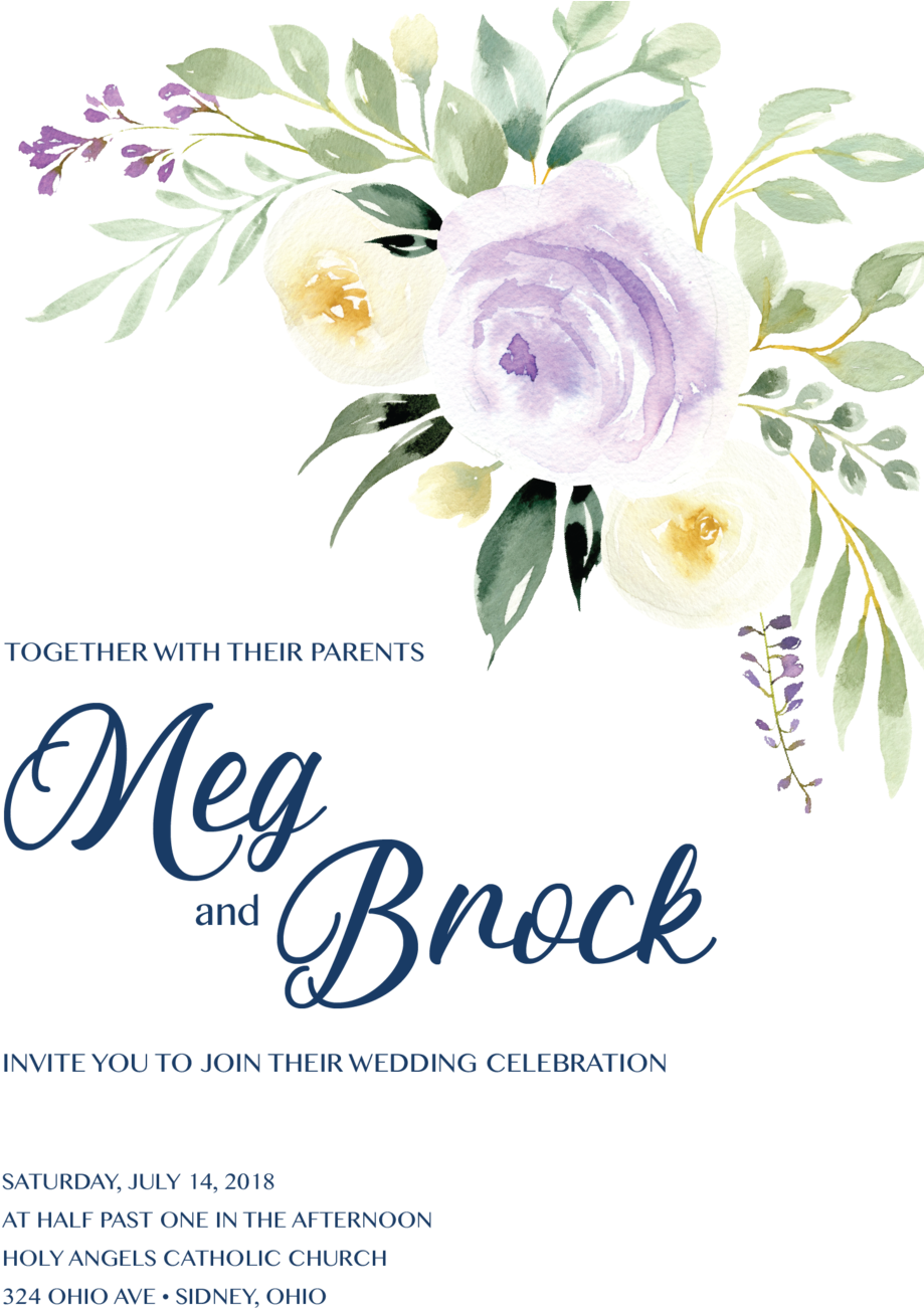 Meg Brock Invites Proof Single 07 (1000x1381), Png Download