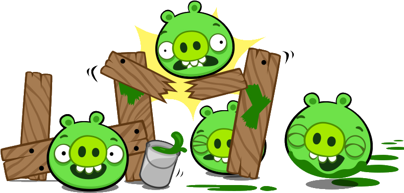 Piggies - Angry Birds Characters Png (843x403), Png Download