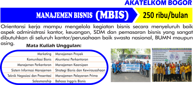 Mbis Akatel - Kampus Akademi Telekomunikasi Bogor (640x284), Png Download