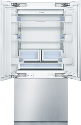 36" Built-in French Door Refrigerator, B36it800np, - Bosch B36bt830ns (435x515), Png Download