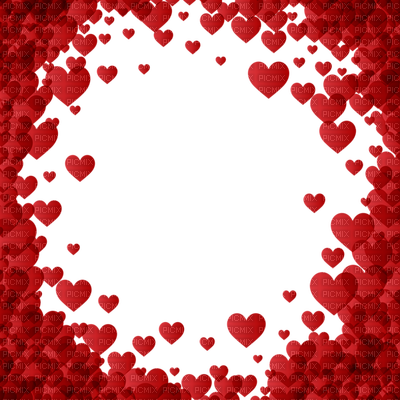 Hearts Frame Red Valentine - Transparent Background Heart Border (400x400), Png Download