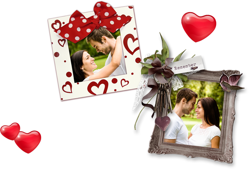 Love Hearts - Bingkai Photo Terbaru 2017 (800x542), Png Download